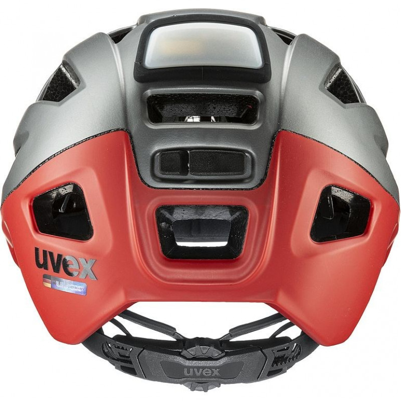 UVEX Finale Light 2.0 Bicycle Helmet, Grey/Red, 52-57