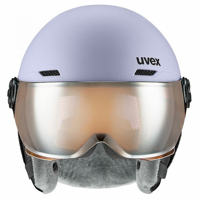 UVEX Rocket jr. Visor Kids' Ski Helmet 54-58, Lavender