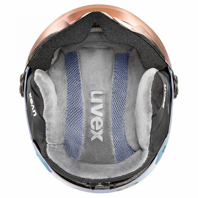 UVEX Rocket jr. Visor Kids' Ski Helmet 54-58, Lavender