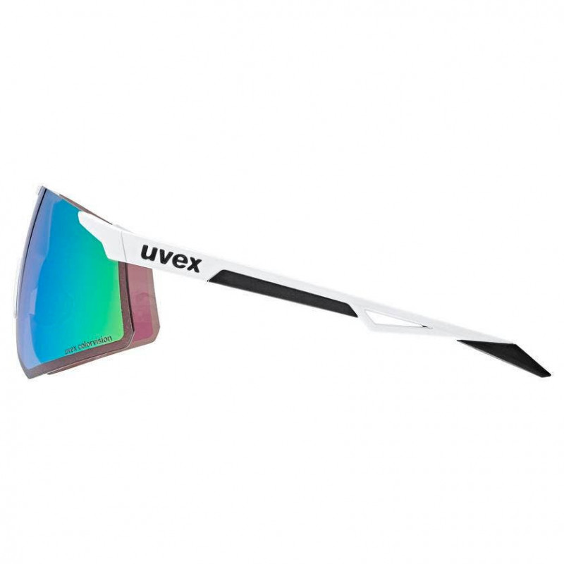 UVEX Pace Perform S CV Sports Glasses, Semi-Rimless, White