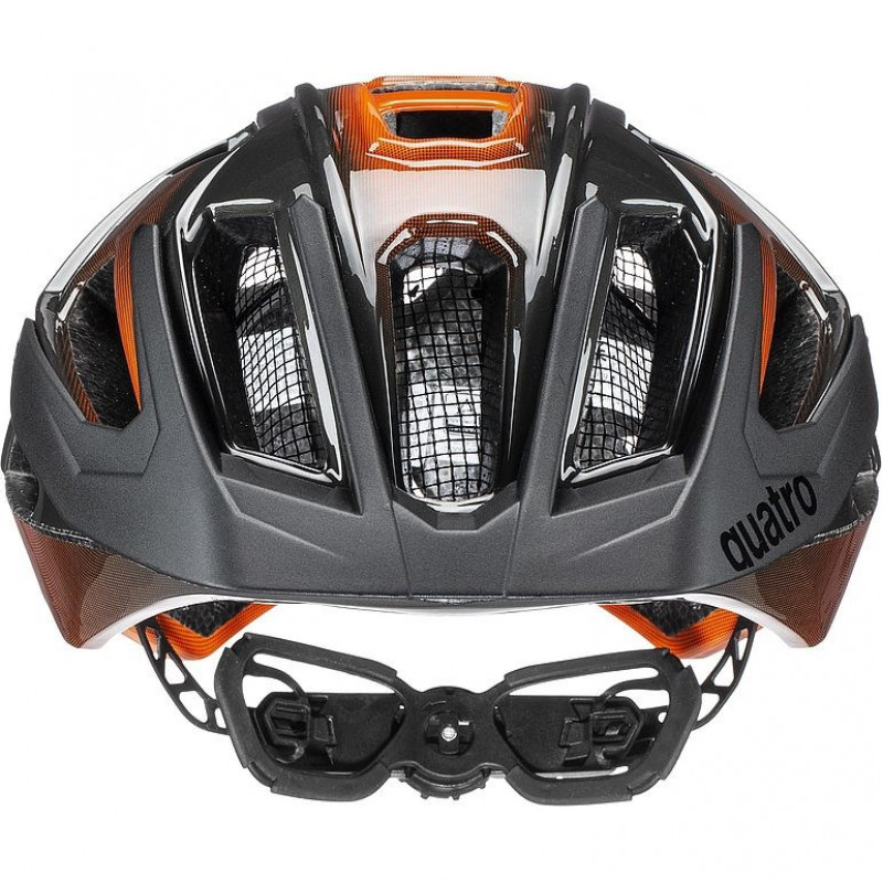 UVEX Quatro Bicycle Helmet 52-57, Orange/Titanium