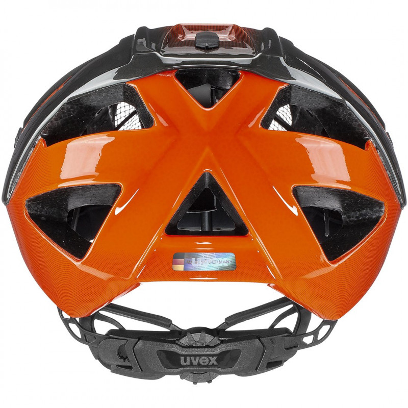 UVEX Quatro Bicycle Helmet 52-57, Orange/Titanium