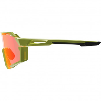 LEATT RideViz Pro Iriz Cryztal Cycling Glasses, Small, Neon Yellow