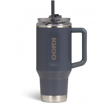 Igloo Travel Mug 32 OZ (0.95 L) Thermal Mug with Straw, Carbonite