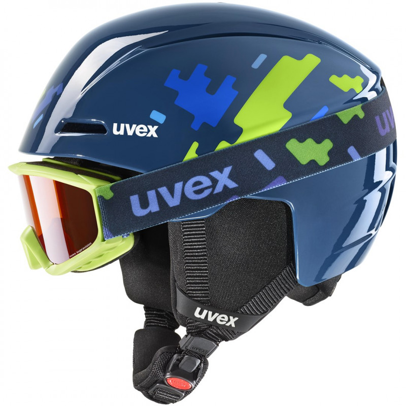 UVEX Viti Set Kids' Ski Helmet, Blue, 46-50 (56/S/317/11)