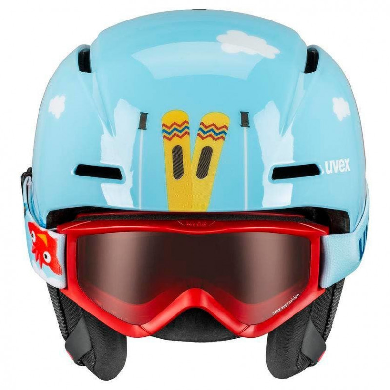 UVEX Viti Set Kids' Ski Helmet, Blue, 46-50 (56/S/317/10)