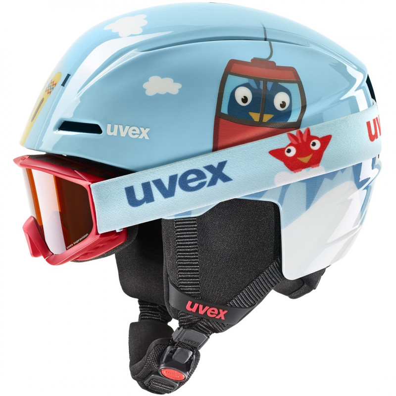 UVEX Viti Set Kids' Ski Helmet, Blue, 46-50 (56/S/317/10)