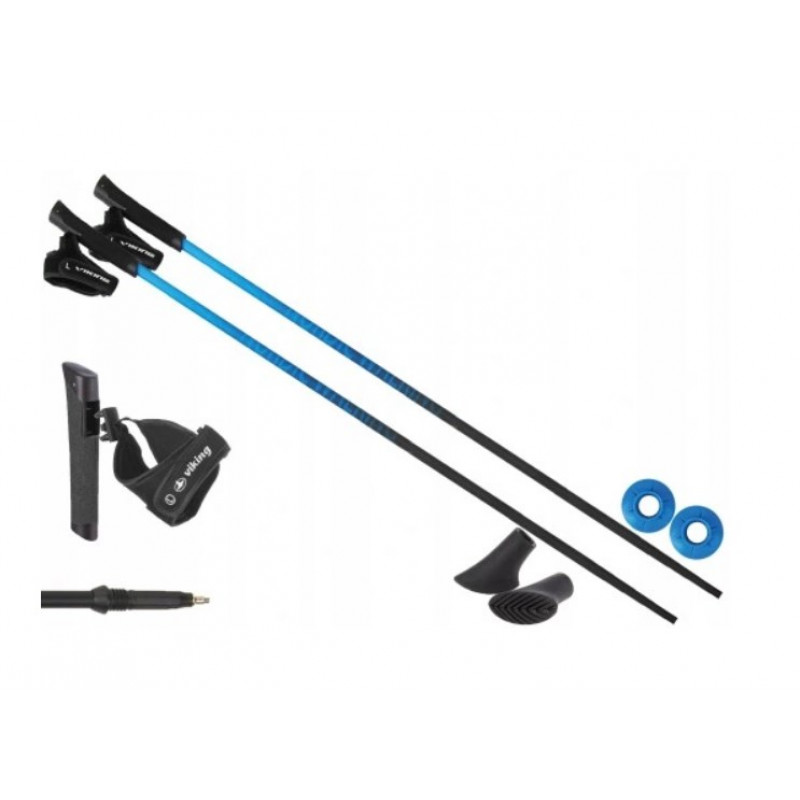 Viking Pro-Trainer Trekking Poles, Blue, 115 cm