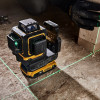 DeWalt DCLE34031D1-QW 3x360° Cross Line Laser Level, Green, 40 m, 18 V, 2 Ah Battery, TSTAK Case