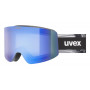 UVEX Provoqe FM Ski Goggles, Black, Blue Lens