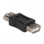 Akyga AK-AD-06 USB-A Female to Female Adapter, USB 2.0, Black