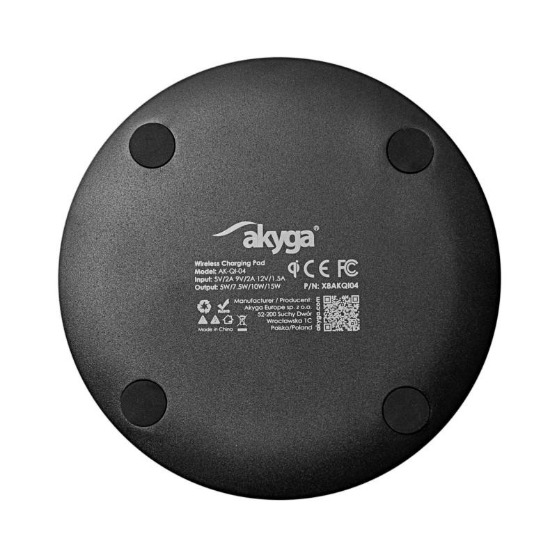 Induction charger QI Akyga AK-QI-04 ver. 1.2 USB-C 15W