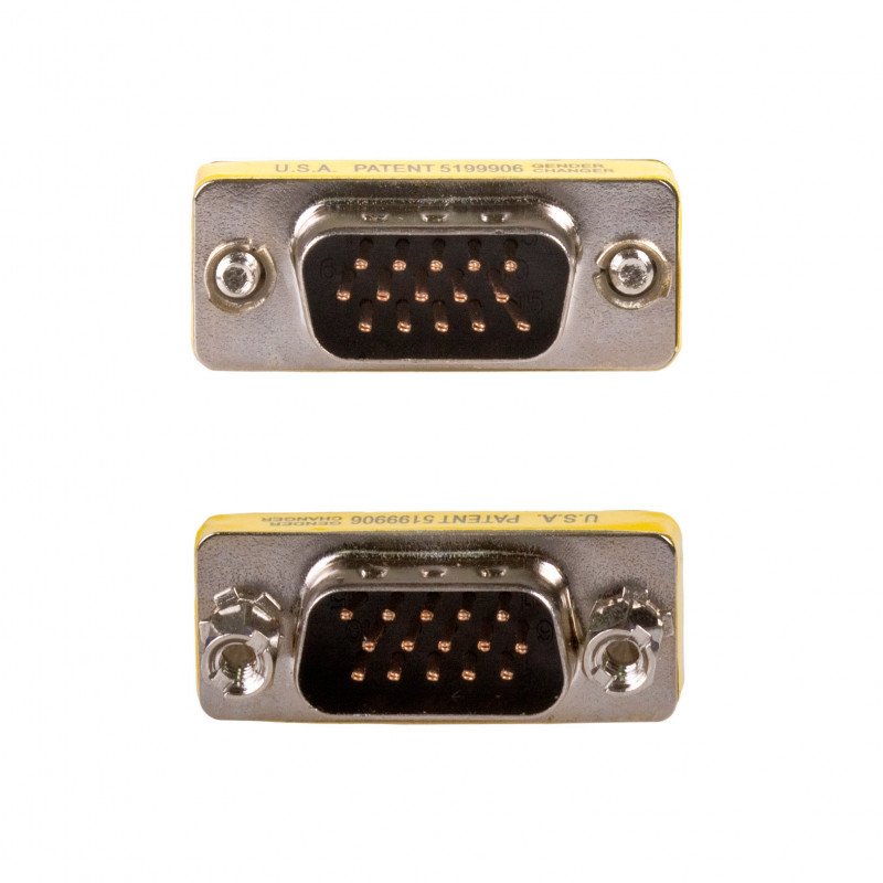 Akyga AK-AD-19 D-Sub 15-pin (M) to D-Sub 15-pin (M) VGA Gender Changer, Silver