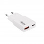 Wall charger Akyga AK-CH-27 30W USB-C USB-A PD GaN 5-20V / 1.5-3A white