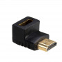 Akyga AK-AD-01 HDMI Male to Female Adapter, 90° Angled Up, Black