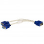 Akyga AK-AD-20 VGA (M) to 2x VGA (F) Splitter Cable, 15 cm, White