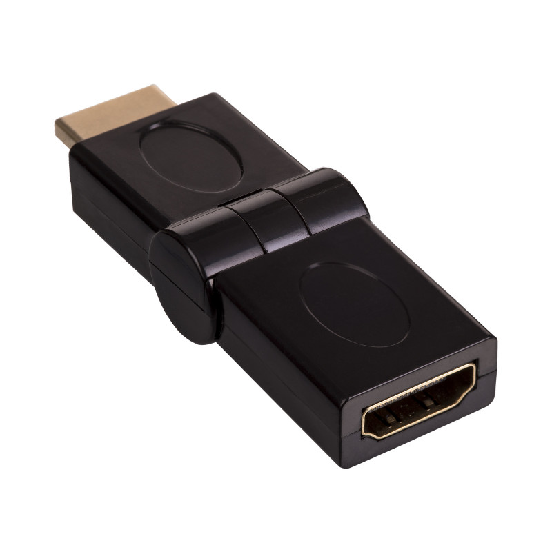Akyga AK-AD-40 HDMI (M) to HDMI (F) 180° Rotatable Angle Adapter, Black