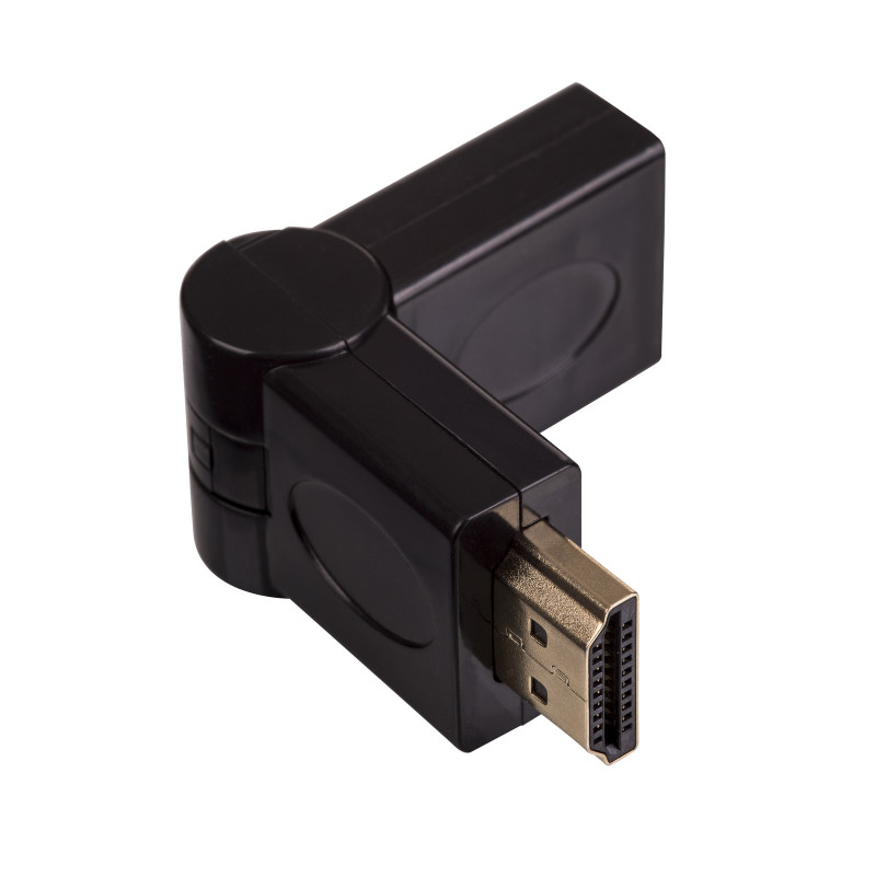 Akyga AK-AD-40 HDMI (M) to HDMI (F) 180° Rotatable Angle Adapter, Black