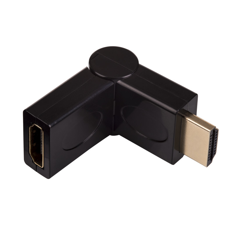 Akyga AK-AD-40 HDMI (M) to HDMI (F) 180° Rotatable Angle Adapter, Black