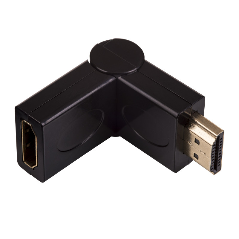 Akyga AK-AD-40 HDMI (M) to HDMI (F) 180° Rotatable Angle Adapter, Black