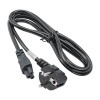 Akyga AK-NB-01A Notebook Power Cord CEE 7/7 to IEC C5 (Cloverleaf), 3x 0.5 mm², 1.5 m, Black
