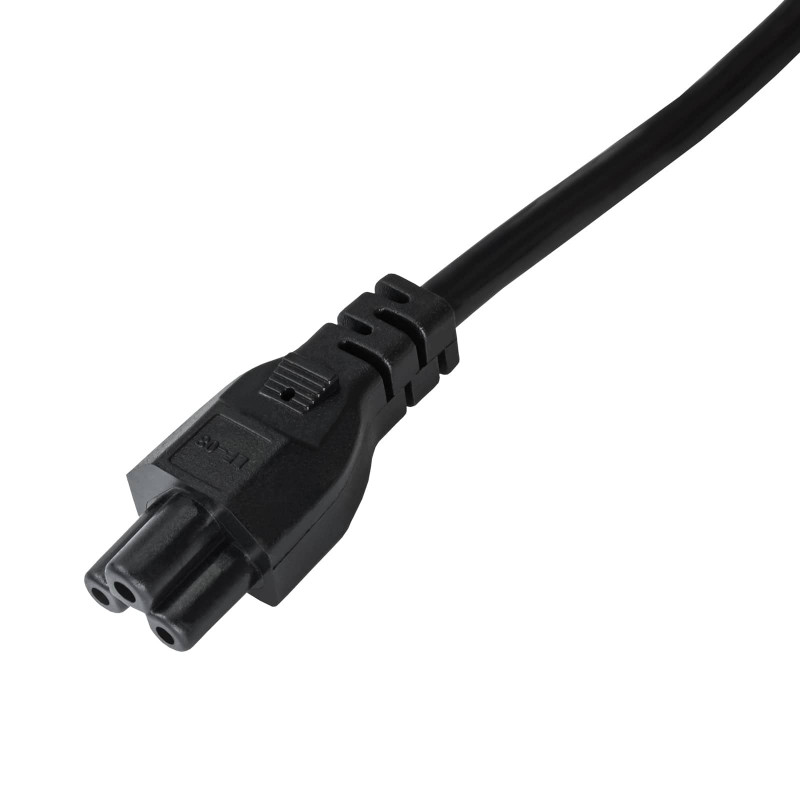 Akyga AK-NB-01A Notebook Power Cord CEE 7/7 to IEC C5 (Cloverleaf), 3x 0.5 mm², 1.5 m, Black