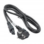 Akyga AK-NB-01C Notebook Power Cord CEE 7/7 to IEC C5, Copper 3x0.75 mm², 1.5 m, Black