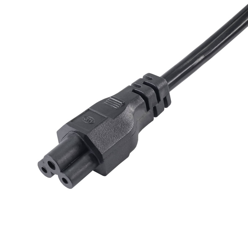 Akyga AK-NB-01C Notebook Power Cord CEE 7/7 to IEC C5, Copper 3x0.75 mm², 1.5 m, Black