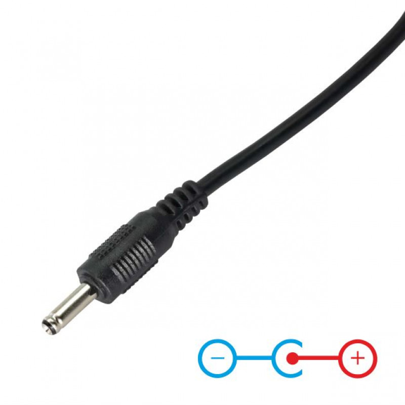 Akyga AK-DC-03 USB-A Male to DC 3.5 x 1.35 mm Male Power Cable, 0.8 m, Black
