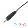 Akyga AK-DC-02 USB-A Male to DC 2.5 x 0.7 mm Male Power Cable, 0.8 m, Black