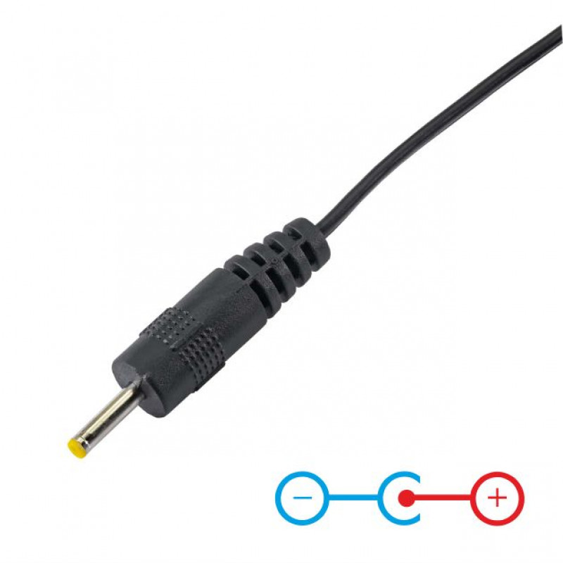 Akyga AK-DC-02 USB-A Male to DC 2.5 x 0.7 mm Male Power Cable, 0.8 m, Black