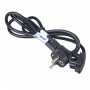 Akyga AK-NB-02A Power Cord for Dell Notebook Adapters, CEE 7/7 to 3-pin Flat, 3x 0.5 mm², 1.5 m, Black