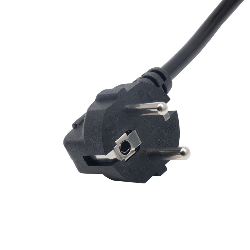 Akyga AK-NB-02A Power Cord for Dell Notebook Adapters, CEE 7/7 to 3-pin Flat, 3x 0.5 mm², 1.5 m, Black