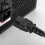 Akyga AK-PC-03A IEC C14 to IEC C13 Power Extension Cable, 3x 0.5 mm², 1.8 m, Black