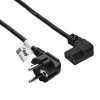 Akyga AK-PC-02C Power Cord CEE 7/7 to IEC C13 90° Angled, Copper 3x0.75 mm², 1.5 m, Black
