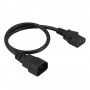 Akyga AK-PC-14A IEC C14 to IEC C13 Power Extension Cable, 3x 0.5 mm², 0.5 m, Black
