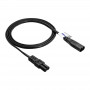 Akyga AK-RD-08A IEC C8 to IEC C7 Power Extension Cable, 2x 0.5 mm², 1.5 m, Black
