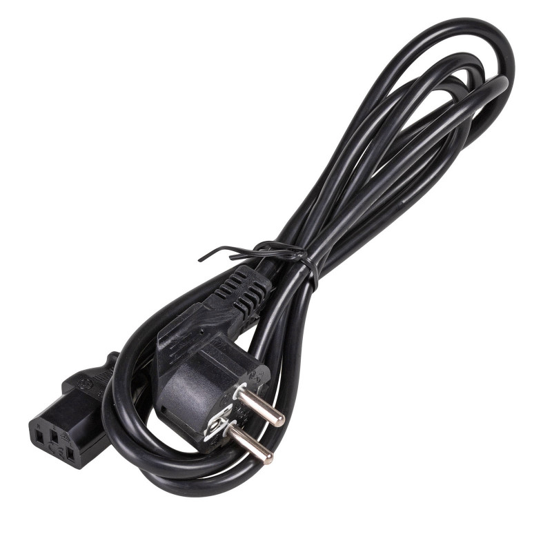 Akyga AK-PC-01S Power Cord CEE 7/7 (Schuko) to IEC C13, 3x 1.5 mm² Copper, 1.5 m, Black