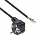 Akyga AK-OT-01S CEE 7/7 Power Cable with Open End, 3x 1.5 mm² Copper, 1.5 m, Black