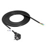 Akyga AK-OT-01S CEE 7/7 Power Cable with Open End, 3x 1.5 mm² Copper, 1.5 m, Black