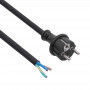 Akyga AK-OT-02S CEE 7/7 Rubber Power Cable with Open End, H05RR-F 3x 1.5 mm², 1.8 m, Black