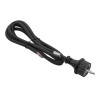 Akyga AK-OT-02S CEE 7/7 Rubber Power Cable with Open End, H05RR-F 3x 1.5 mm², 1.8 m, Black