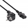 Akyga AK-PC-06S Power Cable CEE 7/7 (Schuko) to IEC C13, Copper 3 x 1.5 mm², 3 m, Black