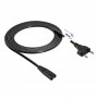 Akyga AK-RD-02A Power Cable CEE 7/16 (Europlug) to IEC C7 (Figure-8), CCA 2 x 0.5 mm², 3 m, Black