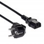 Akyga AK-PC-01A Power Cable CEE 7/7 (Schuko) to IEC C13, CCA 3 x 0.5 mm², 1.5 m, Black