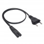 Akyga AK-RD-04A Power Cable CEE 7/16 (Europlug) to IEC C7 (Figure-8), CCA 2 x 0.5 mm², 0.5 m, Black