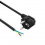 Akyga AK-OT-01C Open-End Power Cable CEE 7/7 (Schuko), Copper 3 x 0.75 mm², 1.5 m, Black