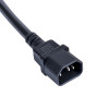 Akyga AK-PC-13A Power Adapter Cable IEC C14 to CEE 7/3 (Schuko) Socket, Copper 3 x 0.75 mm², 1 m, Black