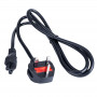 Akyga AK-AG-02A Power Cable UK BS 1363 (Type G) to IEC C5 (Clover), CCA 3 x 0.5 mm², 1.5 m, Black