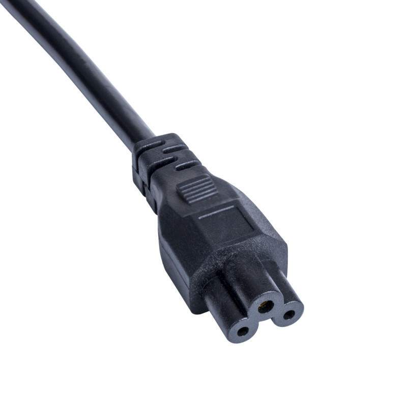 Akyga AK-AG-02A Power Cable UK BS 1363 (Type G) to IEC C5 (Clover), CCA 3 x 0.5 mm², 1.5 m, Black